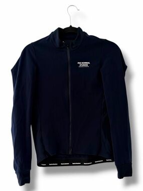 Pas Normal Studios Men's Dark Navy Essential Long Sleeve Jersey Jacket Sz Medium